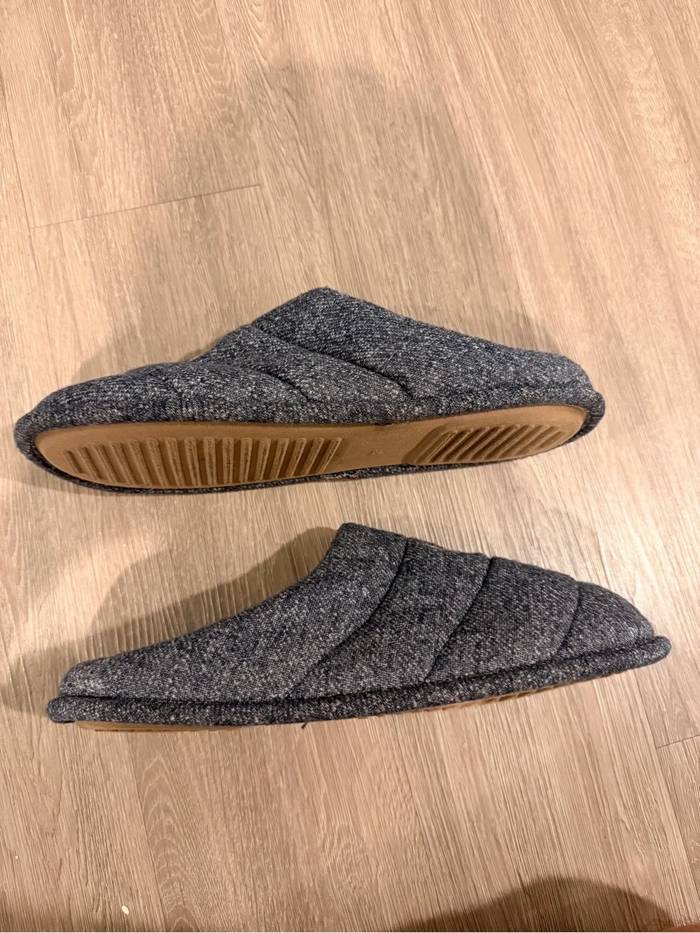 Polo Ralph Lauren Quilted House Slippers Gray Heathered Men's Size 11